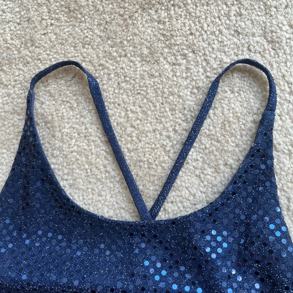 💜 HOST PICK 💜 Lori Ann Petite Blue Sequin Gown - Picture 3 of 10